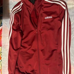 Adidas burgundy jacket